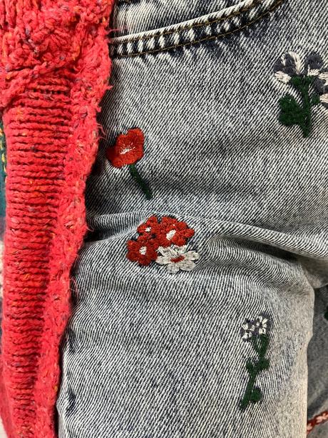 Vyšívané rifle trendyol, m