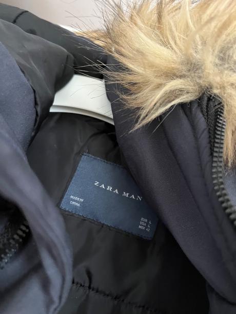 Modrá bunda s kapucňou, zara,l