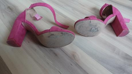 Ružové sandále na opätku, reserved,36