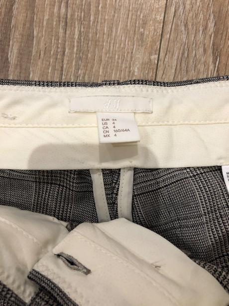Kárované nohavice, h&m,xs