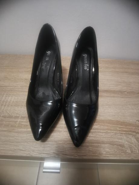 Lodičky lesklé čierne, 37