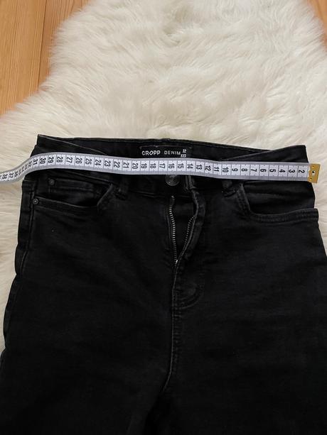 Čierne rifle cropp, denim,32