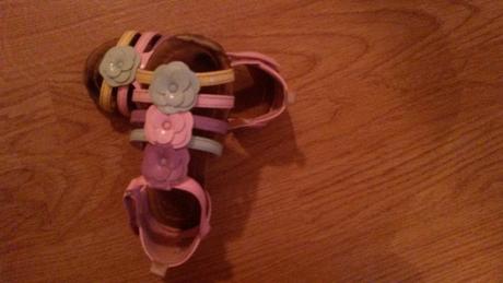 Sandálky pre slečnu na suchý zips, nosené., h&m,24