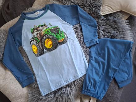 Bavlnené pyžamo s traktorom john deere 128, 128