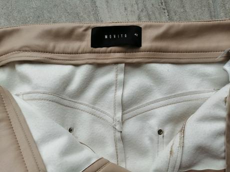 Zateplené kožené nohavice mohito, v42, elast., mohito,42