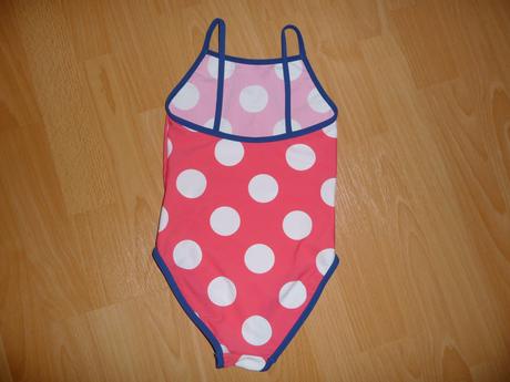 Ružovomodré bodkované plavky na 5-6 rokov, f&f,116