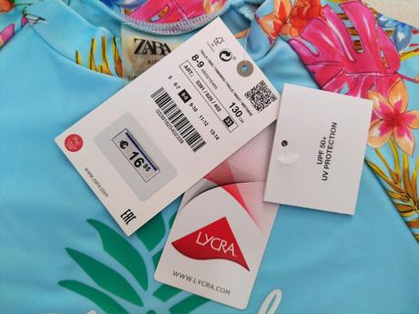 Tricko na plávanie upf 50+, zara,128