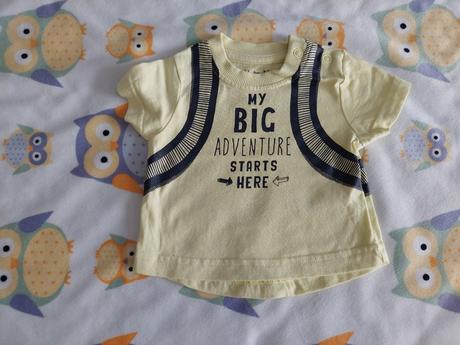 Tričko s batôžkom "dobrodružstvo" veľ.56, nutmeg,56