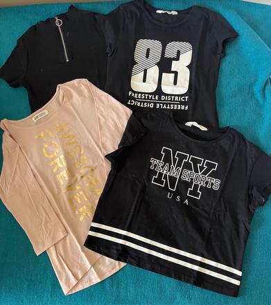 Súprava 4 triciek, h&m,146