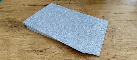 Dekoračná guma - trblietavá - strieborná - a4,