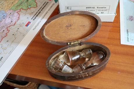 Drevené retro dózy misy svietniky...,