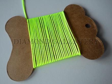 Saténová shamballa šnúrka 1,5 mm neonovo žltá, 