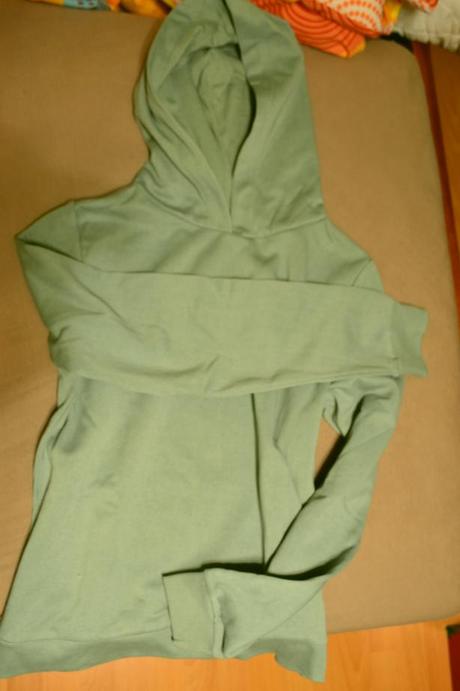 Zelenina zateplená mikina s kapucňou xs/m, m