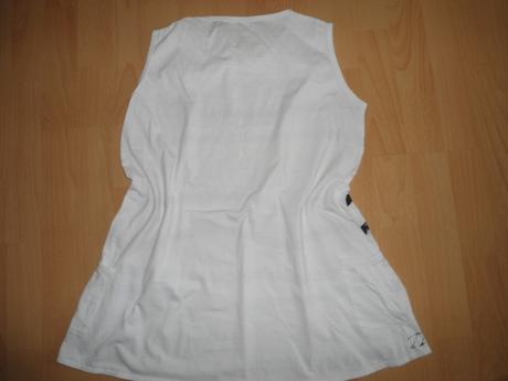 Biele dlhsie damske tricko, m