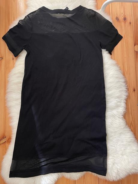 Čierne šaty s priehľadnými rukávmi, h&m