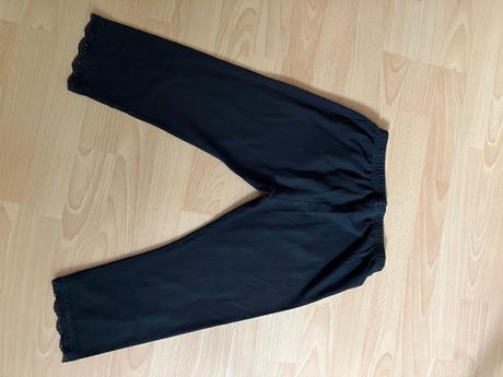 Legíny s čipkou, 3/4-ťové, kik,158