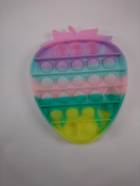 Pop it dúhová jahôdka, 11,5 x 14,5 cm,