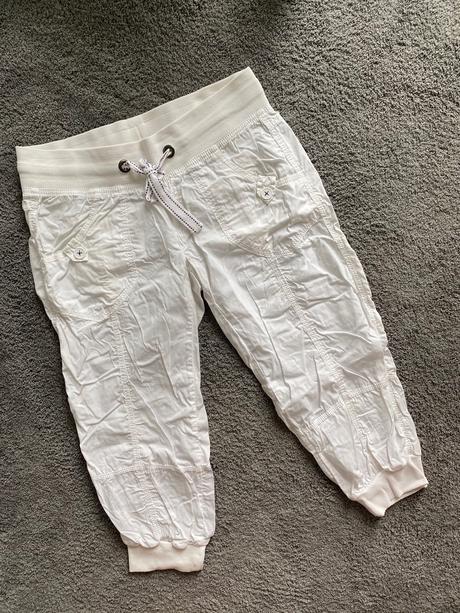 Biele 3/4 nohavice, m