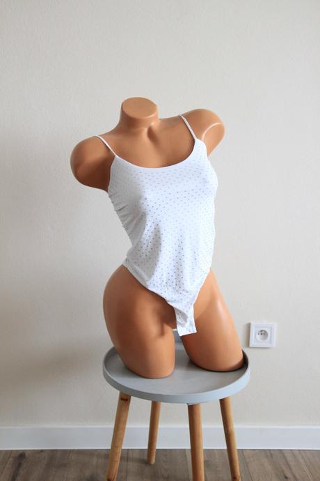Biely body top s kamienkami, zara m, zara,m