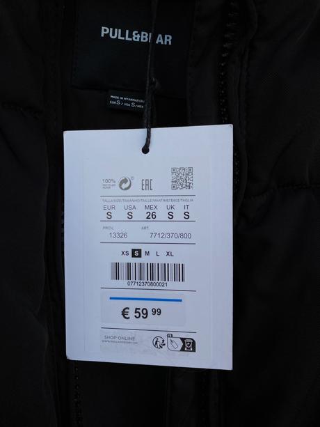 Dámska puffer bunda, pull&bear,s