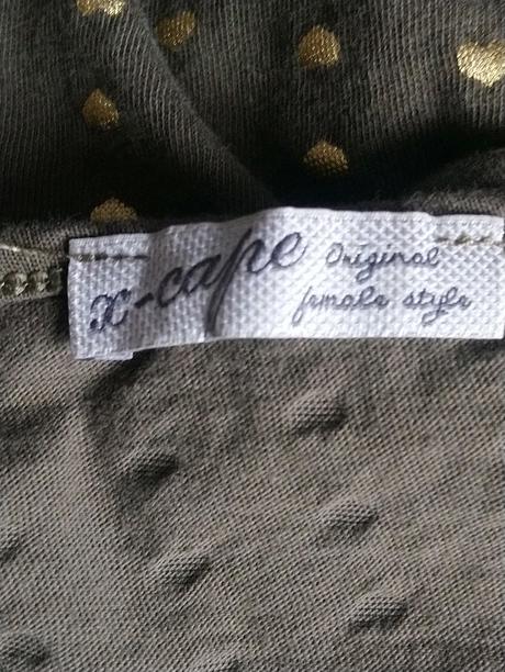 Zelený top so zlatými srdiečkami, x-cape, italy, l