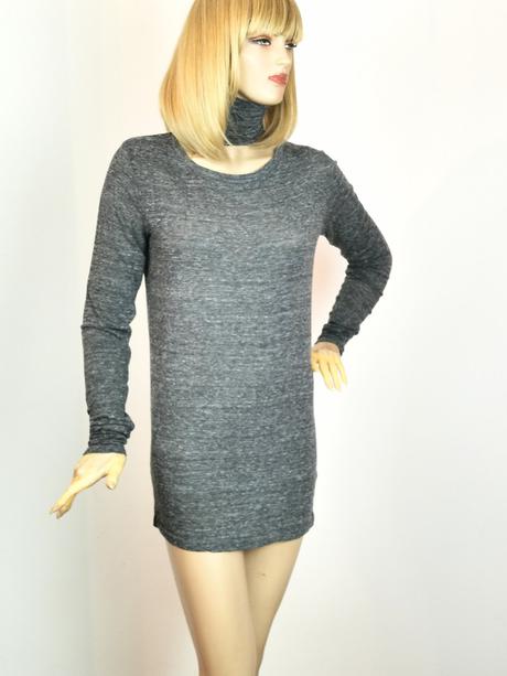 Stela nova - tričko s nákrčníkom zo zmesi merina, l