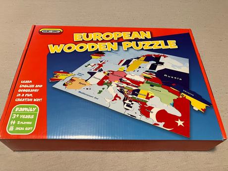 Puzzle - európa, drevene, 