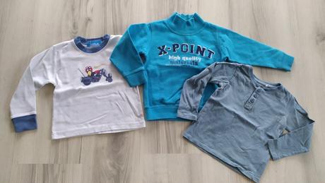 3x tričko s dlhým rukávom, 92