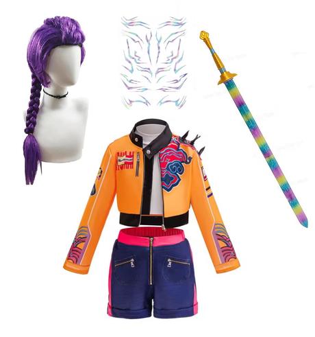 K-pop demon hunters huntrix rumi deluxe kostým, 