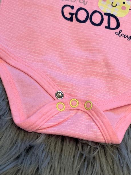 Dievčenské body pásikavé neónovo ružové (62), baby,62