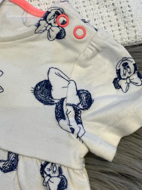 Dievčenské šaty minnie bielo tmavomodré (68), disney,68