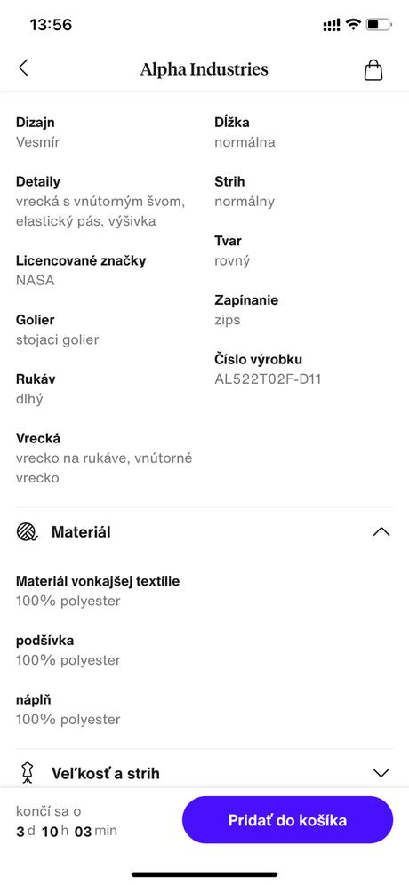 Bombera alpha industries, s