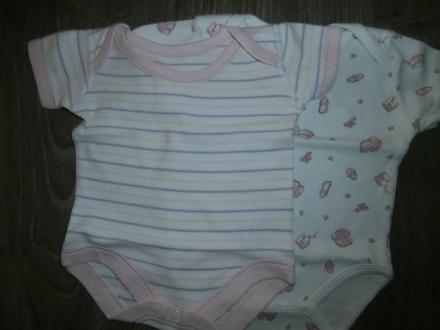 Body s krátkym rukávom 2ks, veľ.62, 50–62