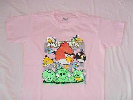 Dievčenské tričko angry birds 5-6 rokov, kik,140