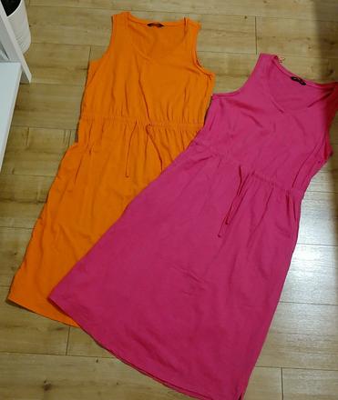 2x bavlnené tielkové maxi šaty, f&f,46