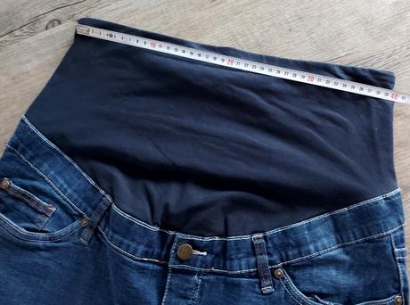 Tmavomodré tehotenské rifle, bonprix,42