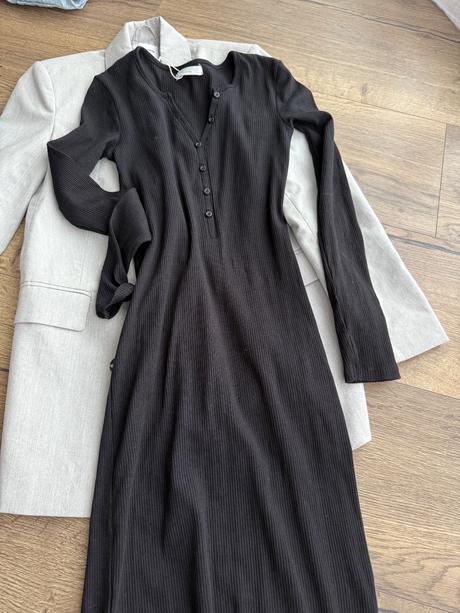 Dlhé čierne šaty, reserved,xs