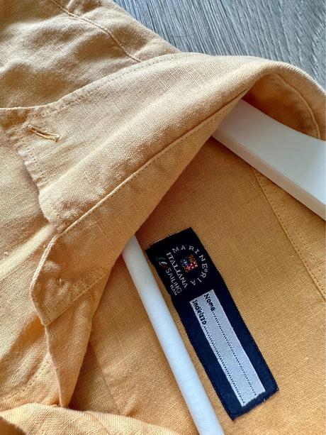 Ľanová horčicová košela xl, xl