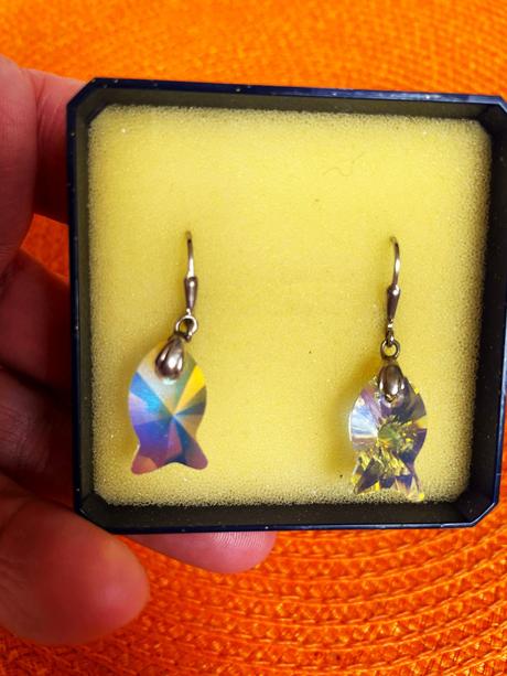 Swarovski náušnice rybičky, swarovski