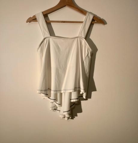 Asymetrický crop top review nepoužívaný, review,xs