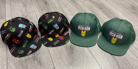 2x h&m marvel šiltovka v. 104/122, h&m,104