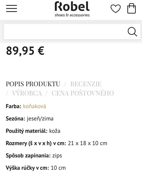 Hnedá malá kožená kabelka, 