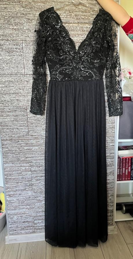 Čierne spoločenské šaty aj v s, xs