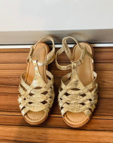 Krásne zlate sandalky zara, zara,36
