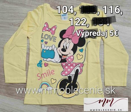Tričko minnie, disney,104 / 116 / 122