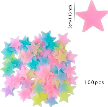 Svietiace hviezdy 100ks,