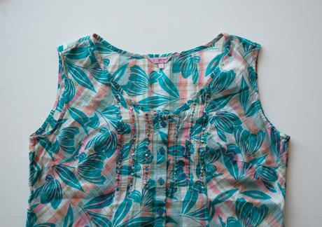 Letný kvetovaný top s volánom, marks & spencer,l