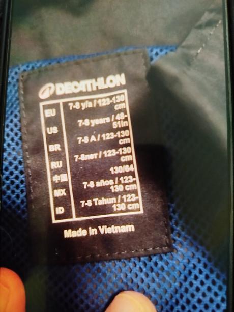 Prechodná bundička - 7/8 rokov, decathlon,134