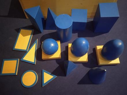 Geometrické telesá - montessori,