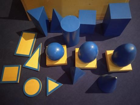 Geometrické telesá - montessori, 